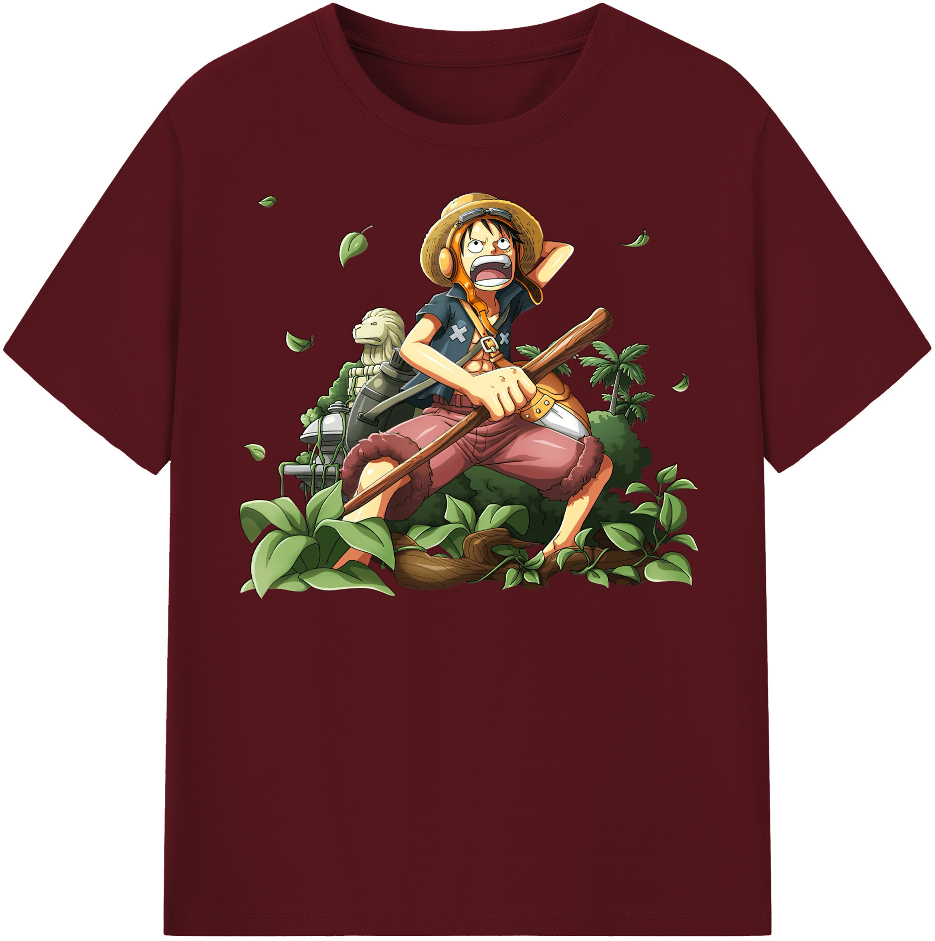ワンピース モンキー・D・ルフィ ONE PIECE Monkey D. Luffy 綿100％半袖Tシャツ（フロントプリント）